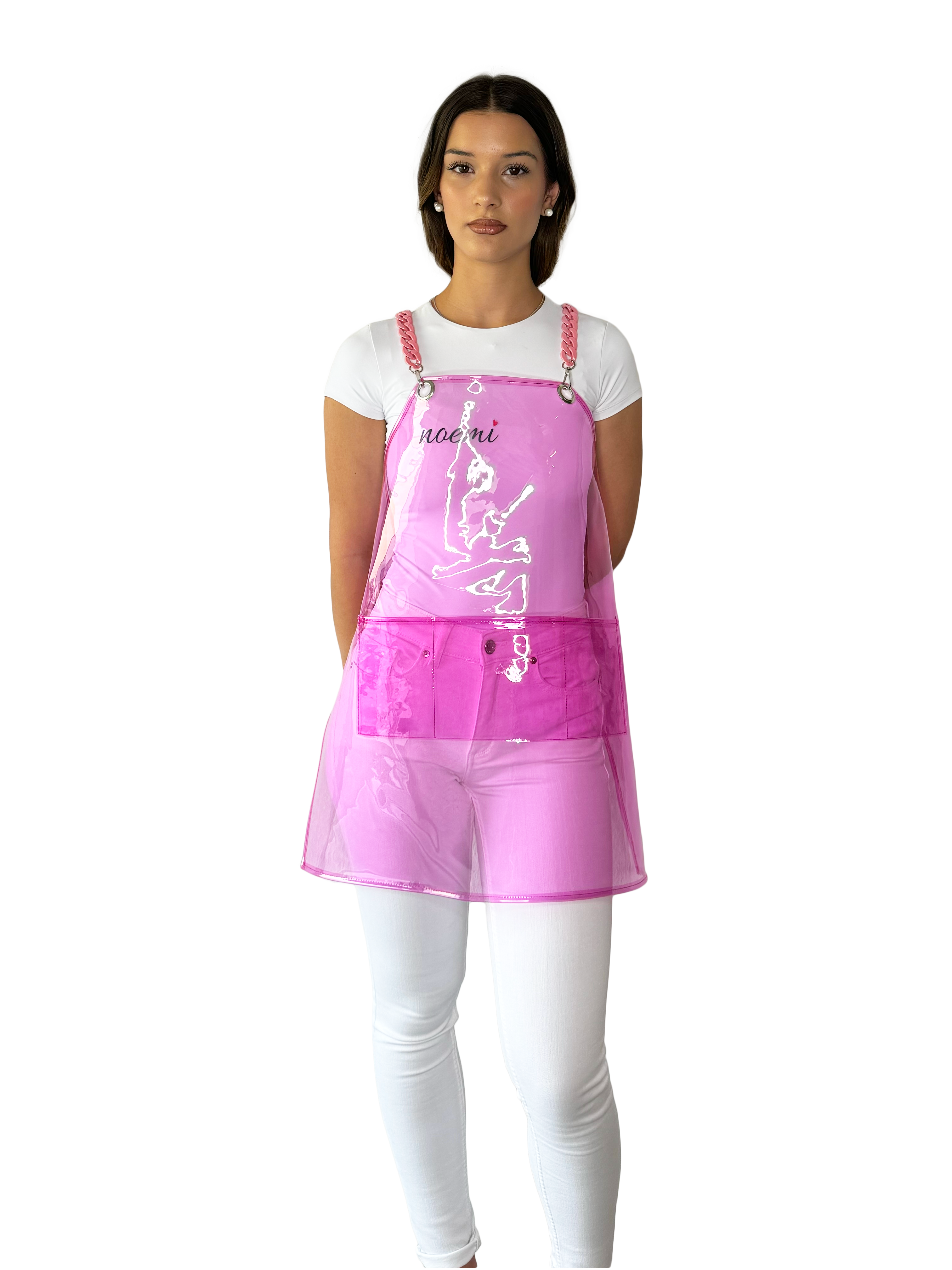 Apron with straps – Pink