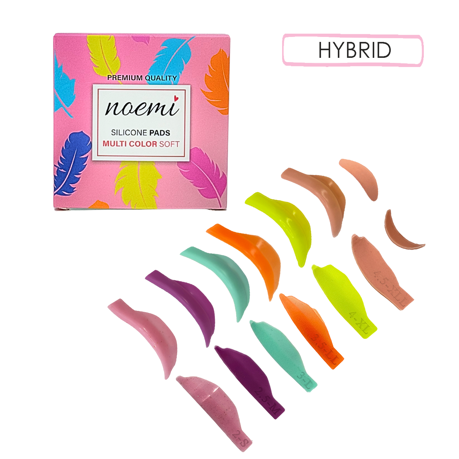 Multi Color Soft Silicone Pads - Mix 7 Pairs