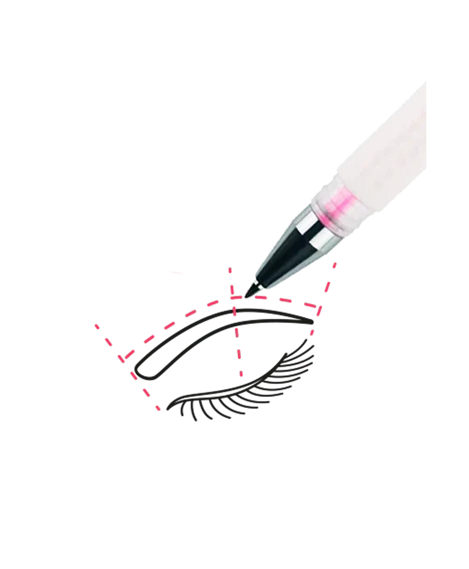 Brow Mapping Gel Pen - Pink