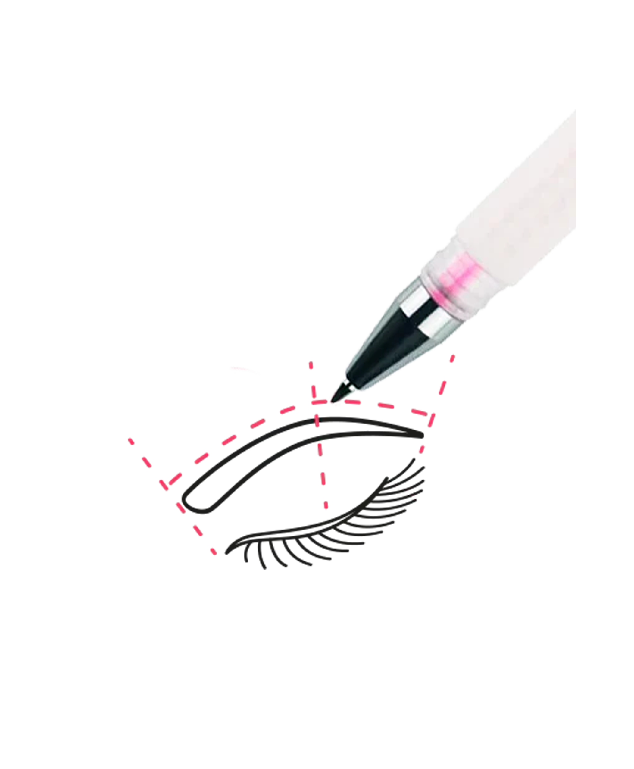 Brow Mapping Gel Pen - Pink