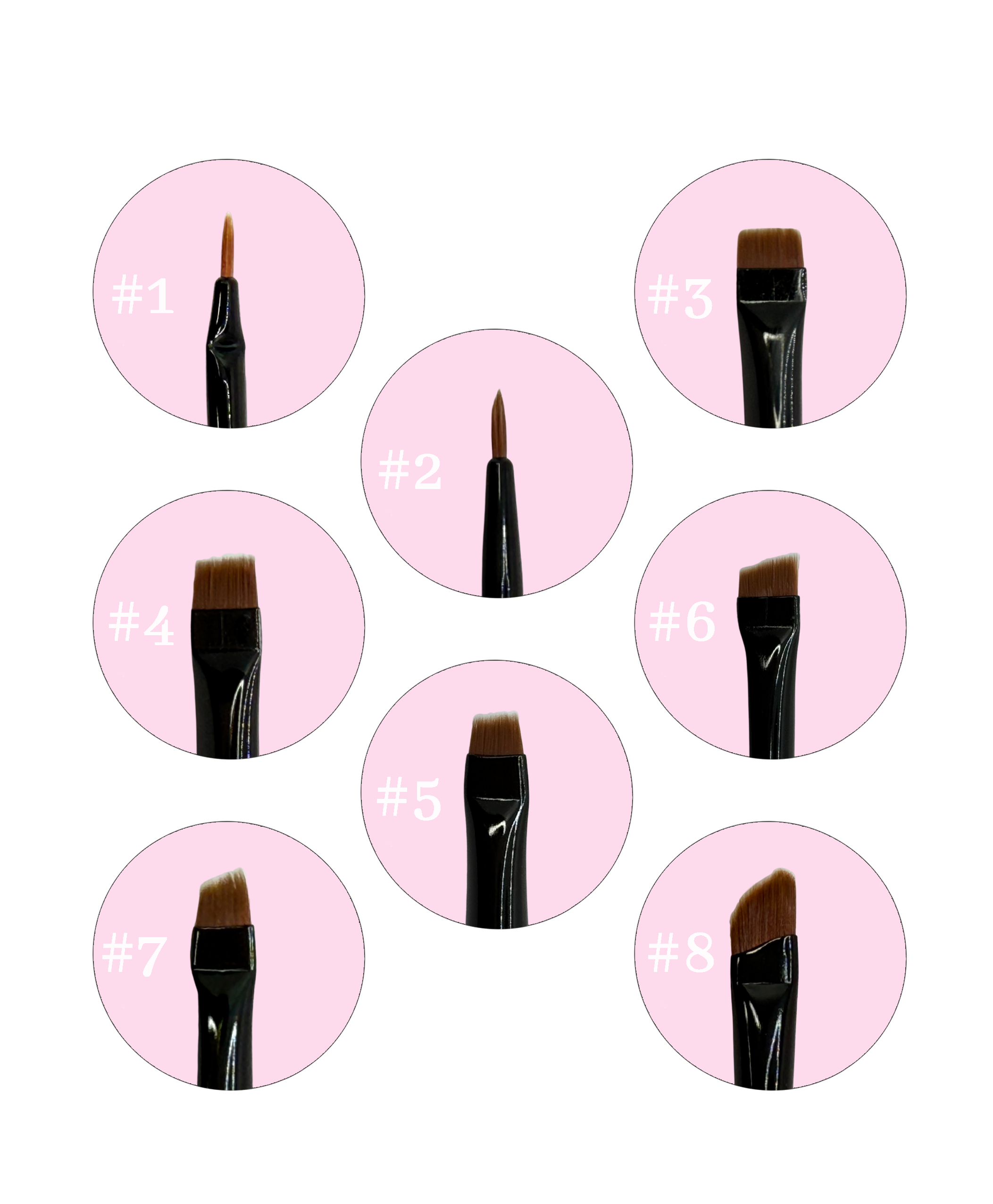 Brush Set with Case – 8 Brushes