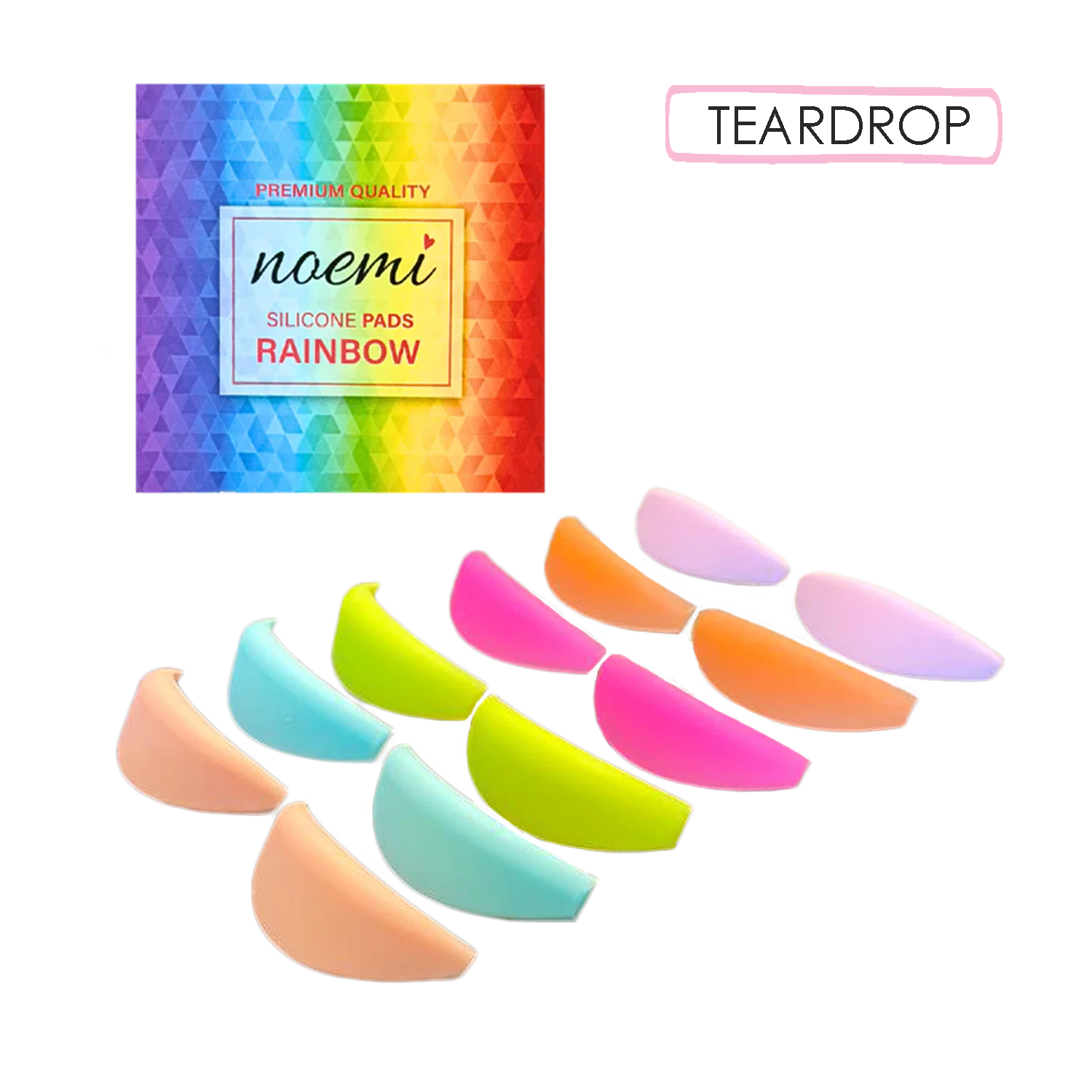Silicone Pads Rainbow - Mix 6 Pairs